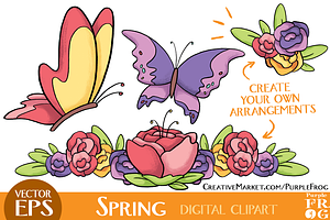 VECTOR - SPRING - Digital Clipart