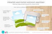 Printer & Paper Sheets Canva Mockup, a Books & Magazine Mockup by Mockup Scene (Thumbnail 2 of 11)