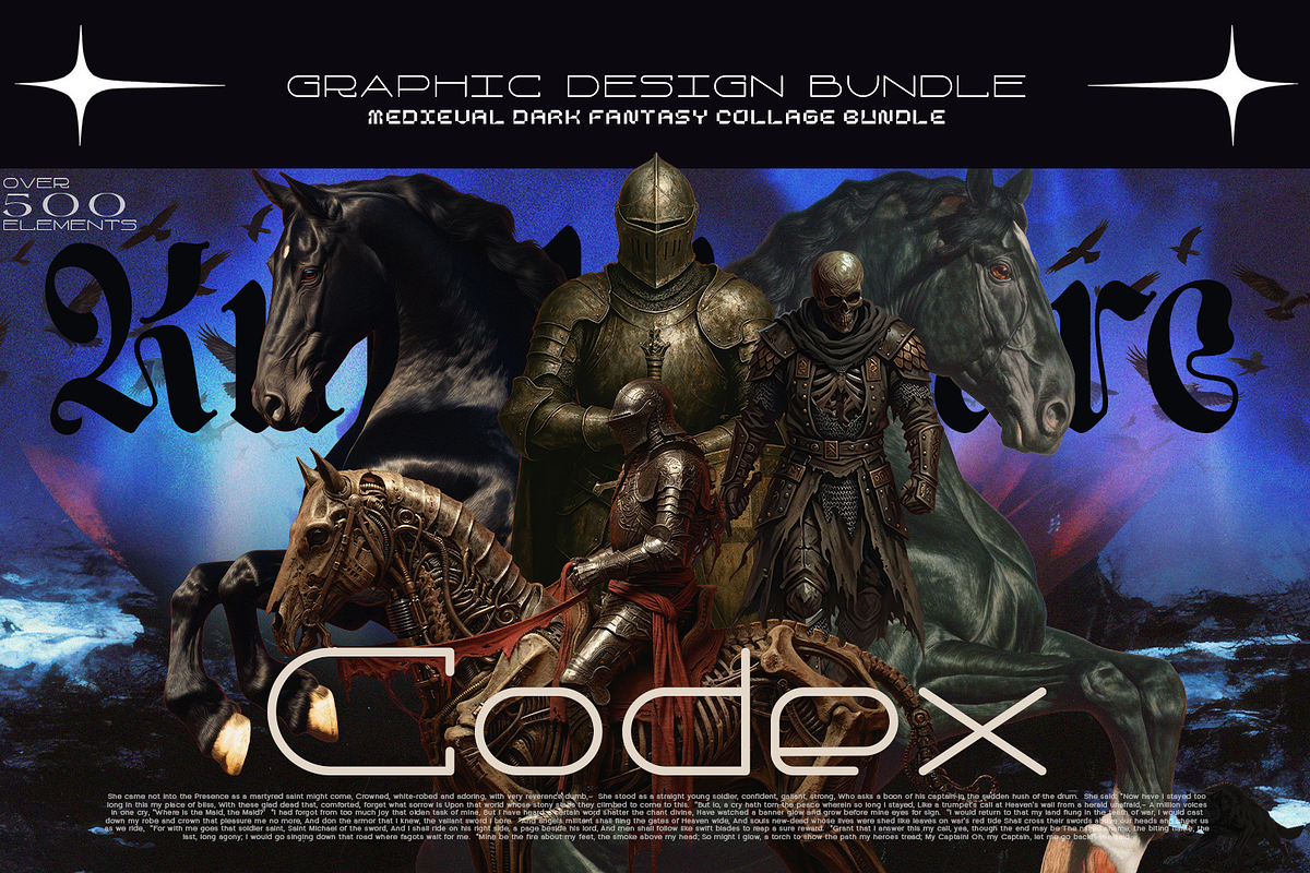 500+ Knightmare Codex - Bundle, an Object Graphic by Lilithcollageart (Photo 2 of 12)