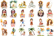 Whimsical Quirky Summer Day Girl Cli, an Illustration by Sublimation Artist (Thumbnail 2 of 6)