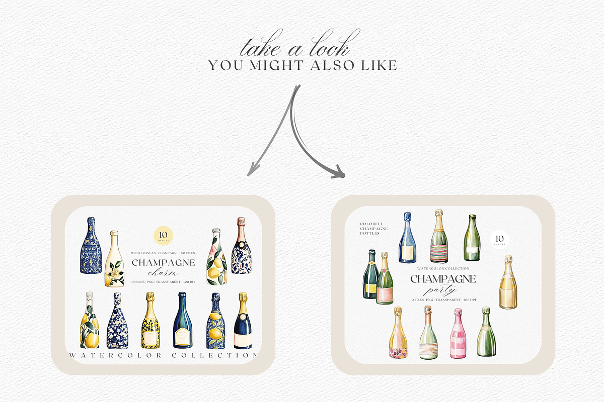 Champagne Romantic Patterns, a Decorative Illustration by ThaismotaCreativeCo (Photo 6 of 7)