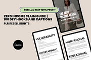 DFY 100 Zero Income Claim Guide PLR, a Social Media Template by Design By Hira (Thumbnail 1 of 9)