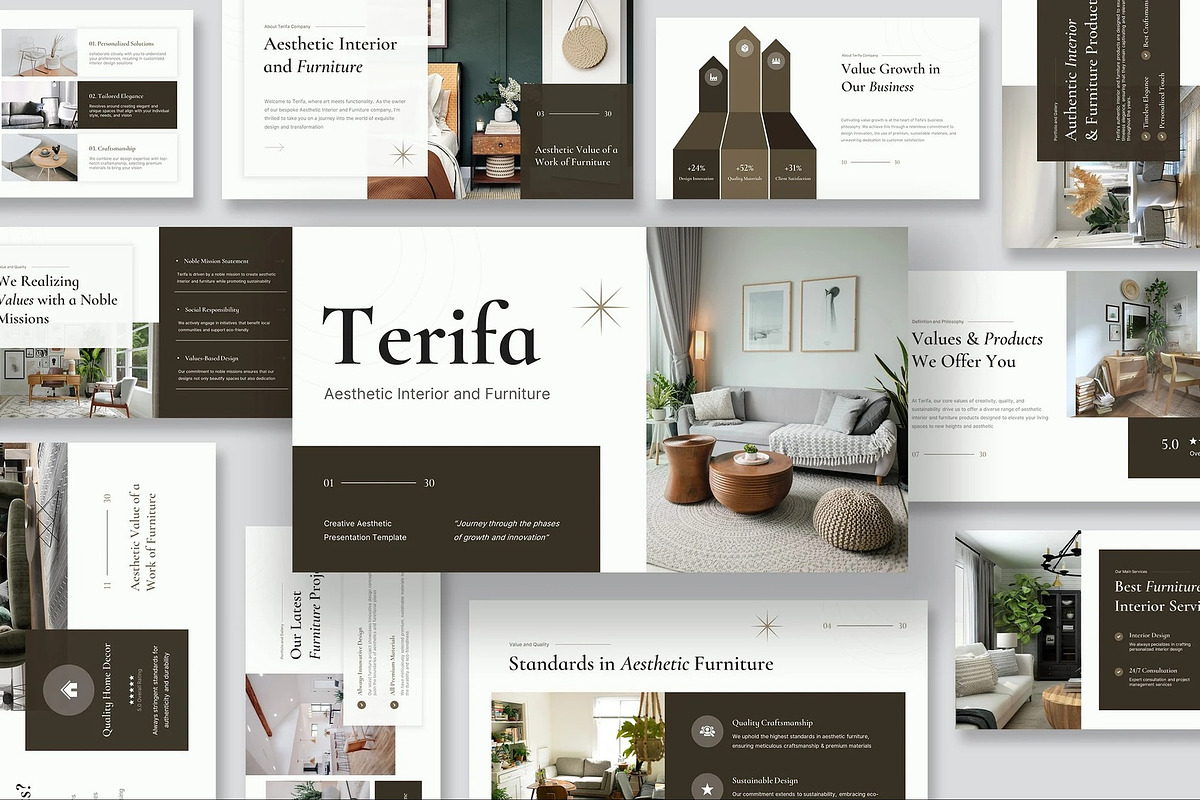 Interior and Furniture Google Slides, a Presentation Template by Fit-tee (Photo 1 of 10)