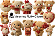 Valentine Fluffy Clipart PNG Bundle, an Illustration by Daily.Designs (Thumbnail 1 of 5)
