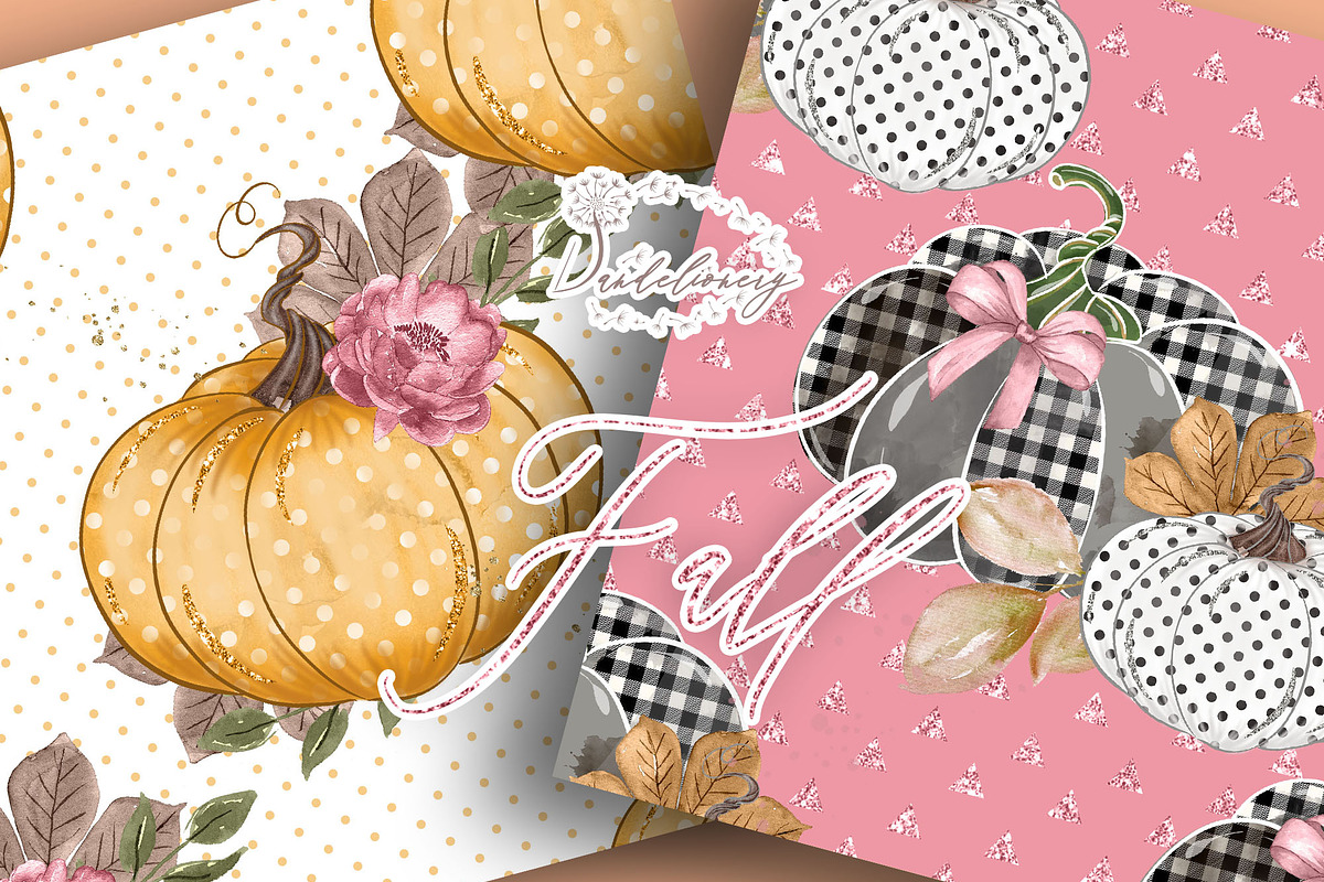 Fall digital paper pack, a Pattern Graphic by designloverstudio