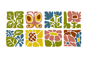 Floral boho style icons set isolated, an Object Illustration by art PVP - market