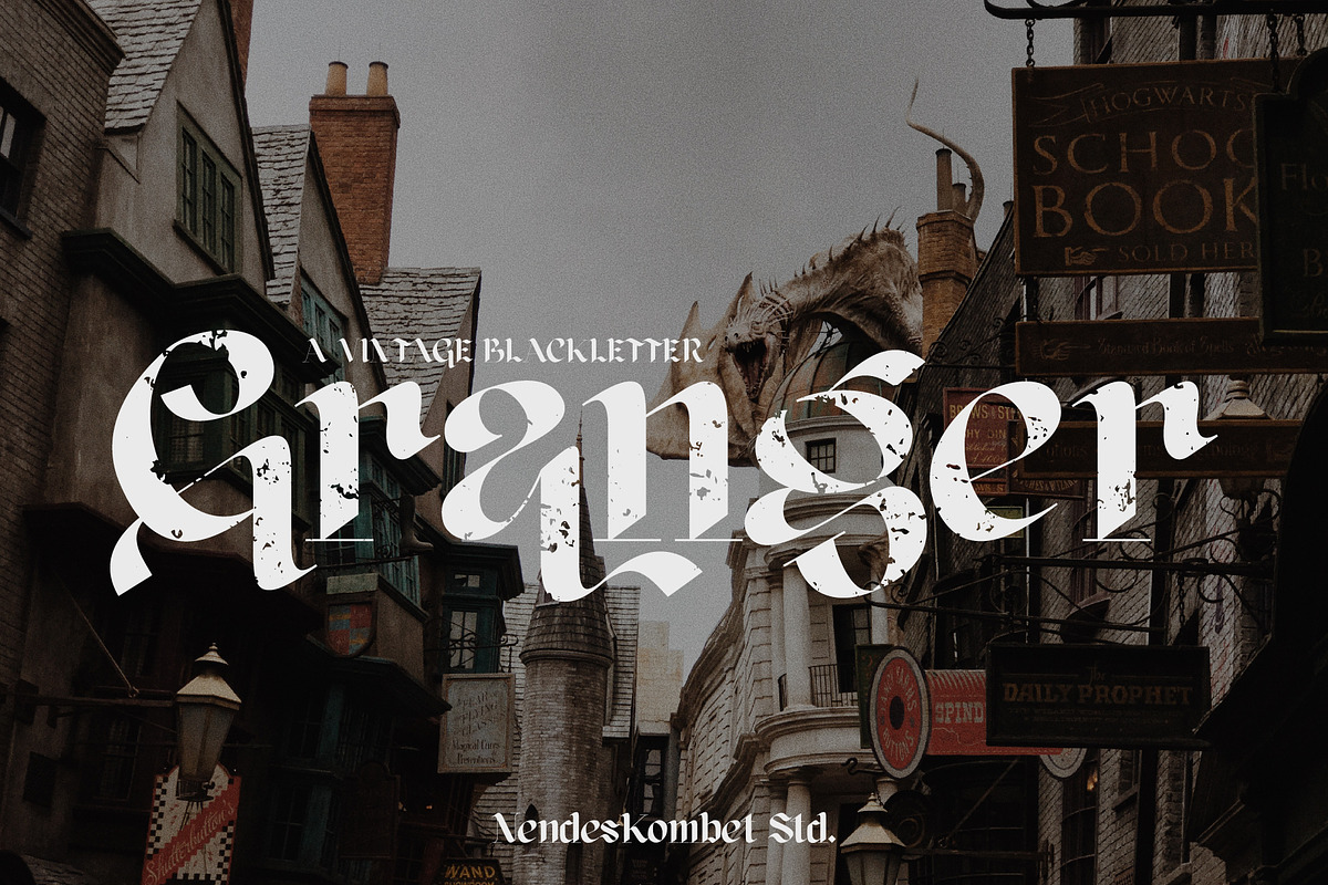 Granger - Vintage Blackletter, a Blackletter Font by NendesKombet Studio (Photo 1 of 10)