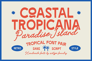 Coastal Tropicana Casual Font Duo, a Handwritten Font by Sixtype