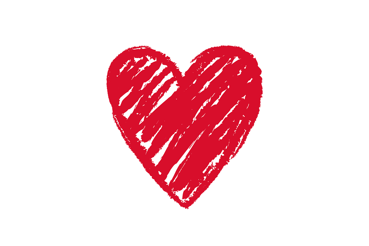 Hand drawn crayon, pencil heart, an Illustration by Cmeree (Photo 3 of 3)