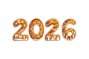 Festive Happy 2026 New Year, an Object Illustration by Toltemara