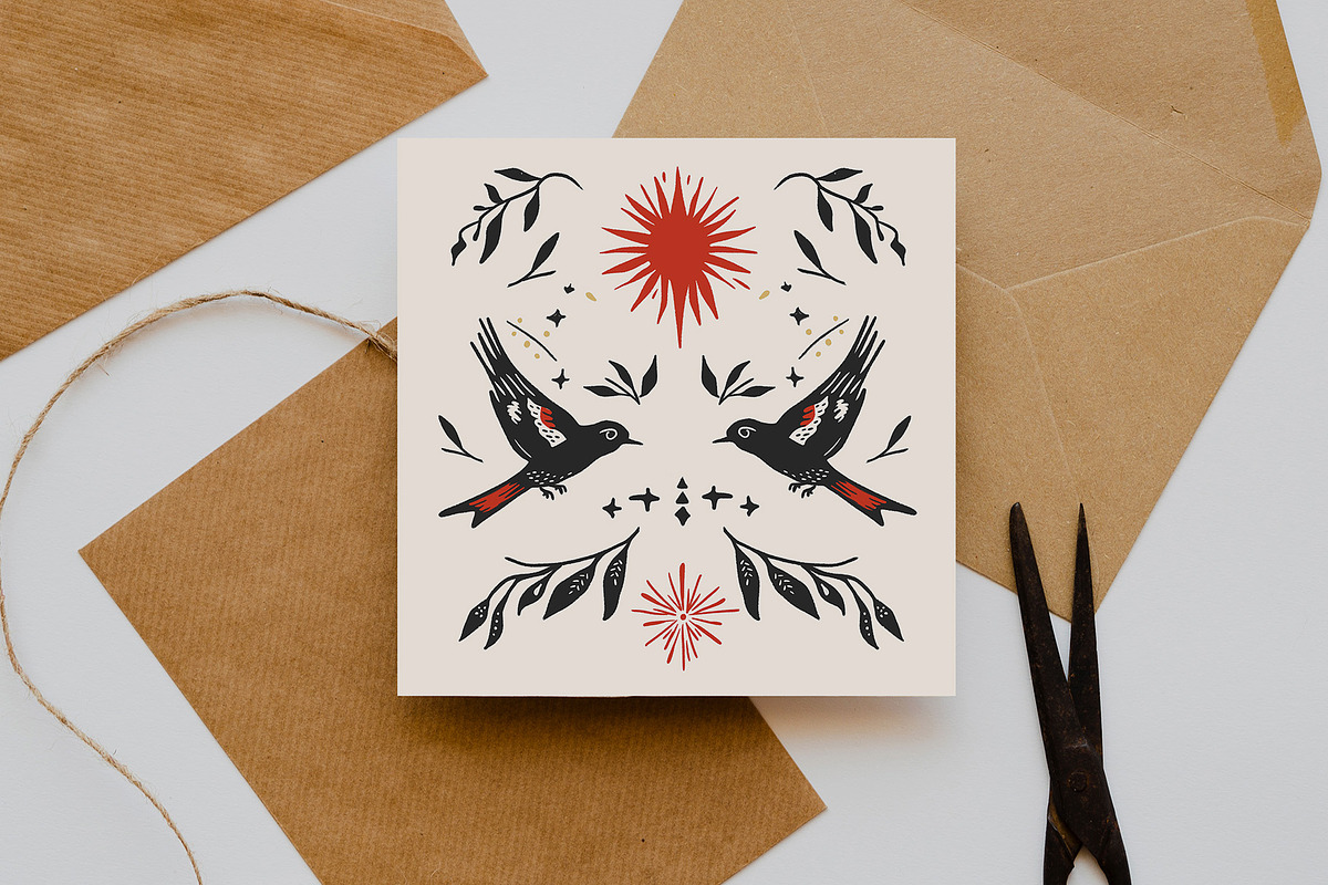 Folk Birds Bundle, a Decorative Illustration by Mariia Kovalchuk (Photo 8 of 9)