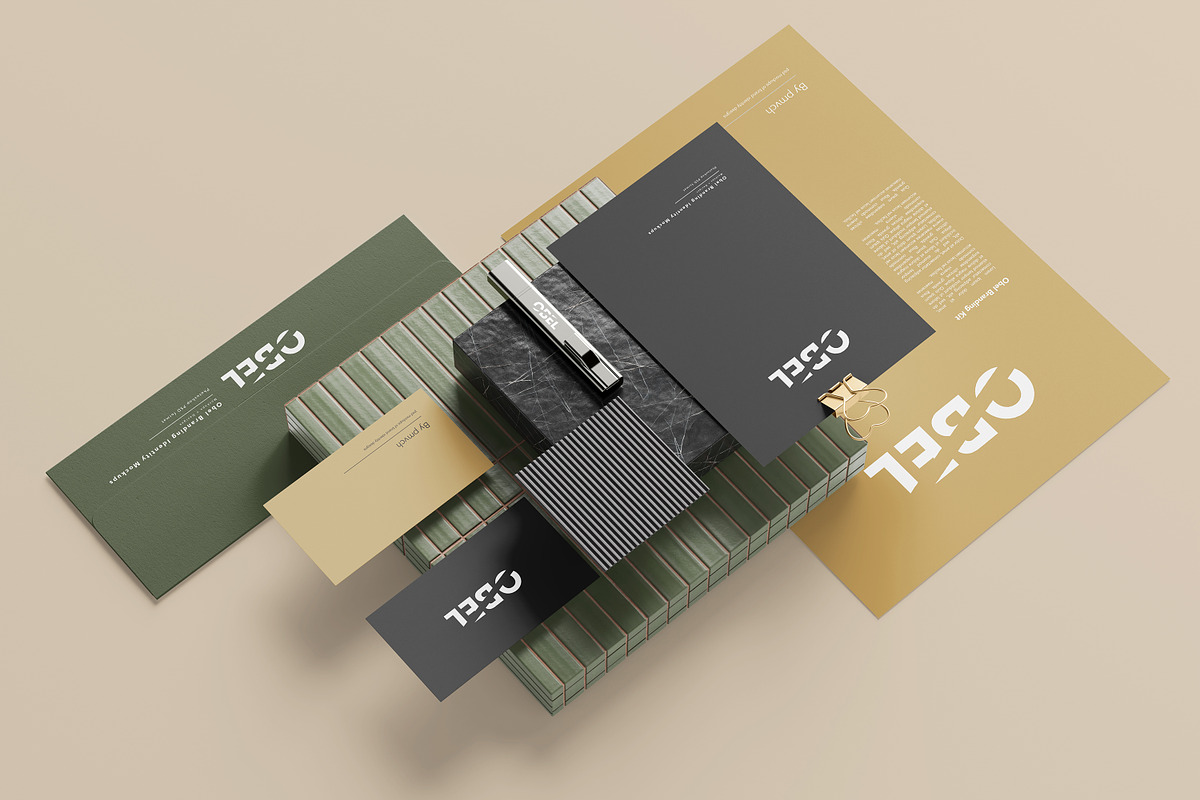 Obel - Branding Identity Mockups Set, an Advertising Mockup by pmvch (Photo 1 of 10)