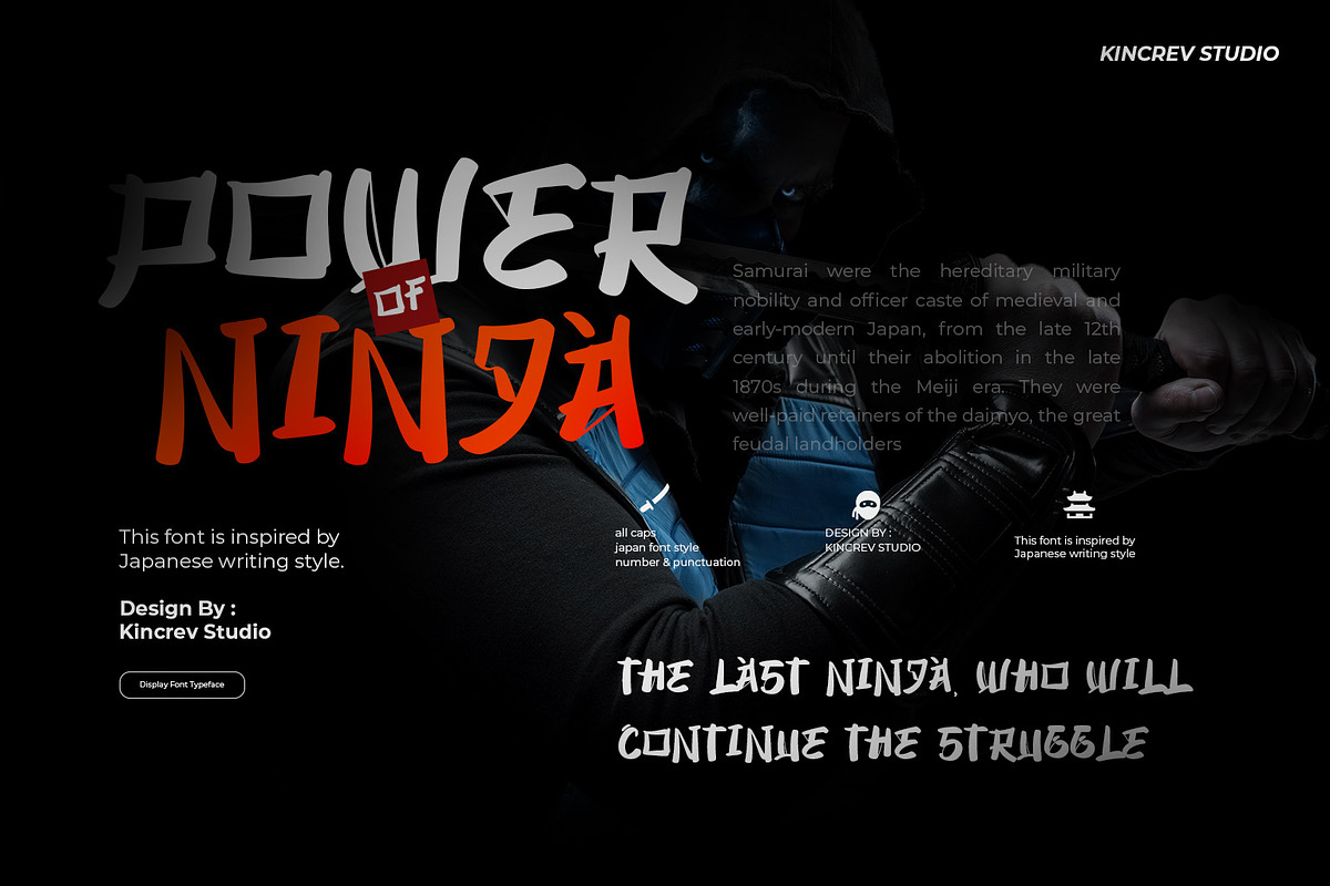 ESMOSHA - Japanese Style Font, a Handwritten Font by Kincrev Studio (Photo 5 of 7)