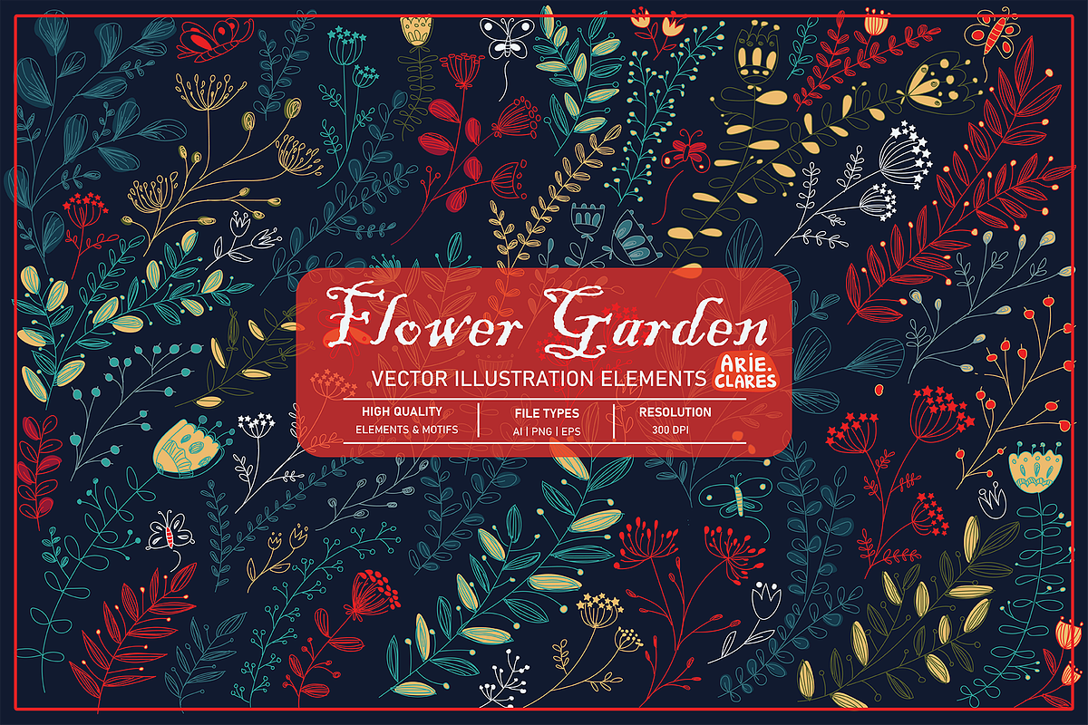 Flower Garden, an Illustration by Arie Clares (Photo 1 of 5)