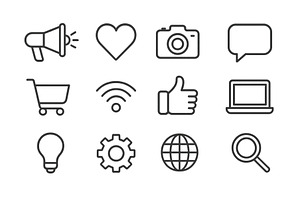 Symbols representing communication, a Technology Illustration by ZinetroN