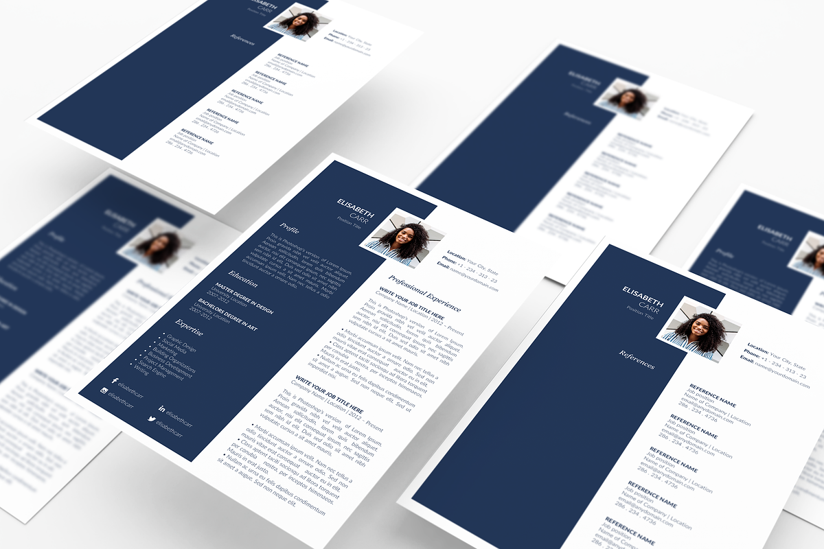 Resume Template 5 Pages with Photo, a Resume Template by GraphicFlava (Photo 8 of 8)
