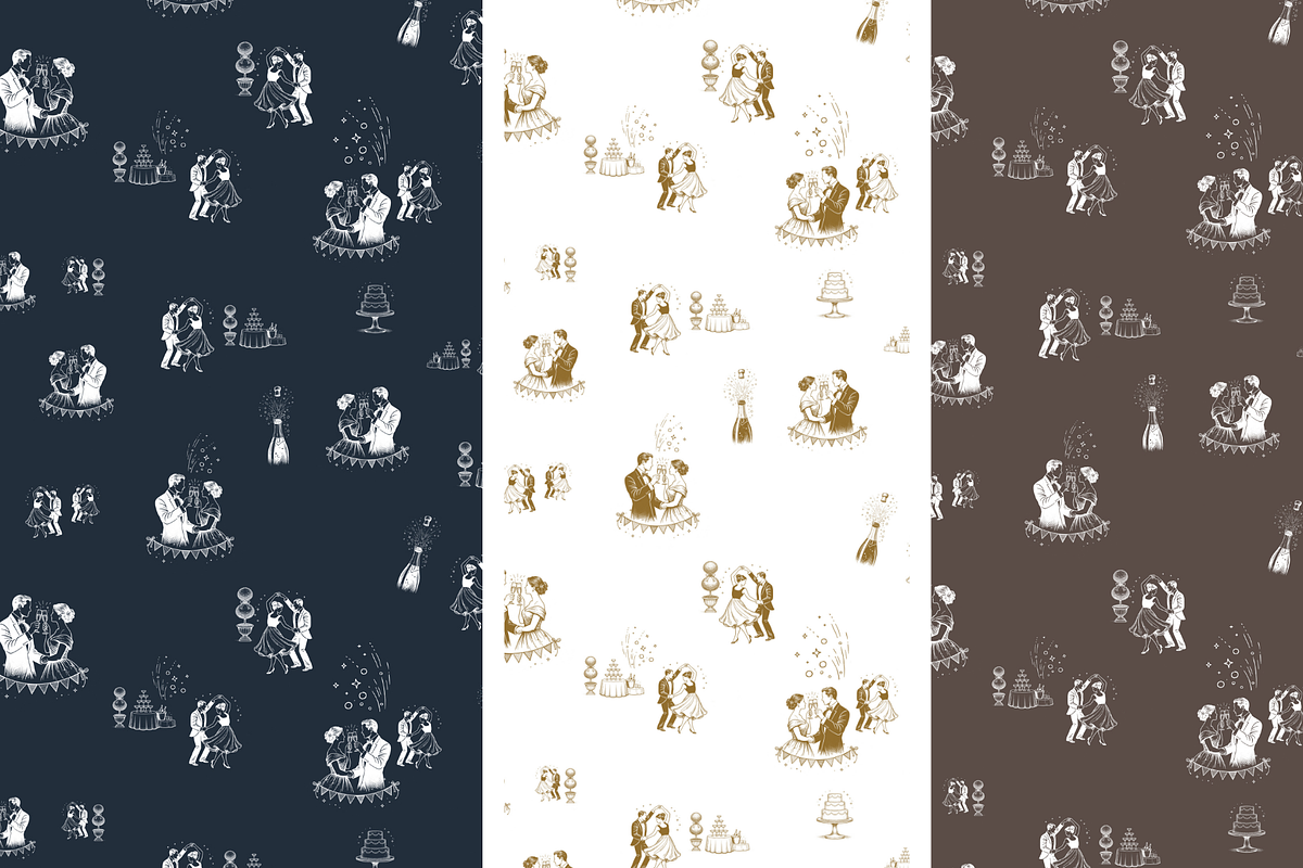 Party Toile de Jouy Seamless Pattern, a Background Graphic by Hughes Studio (Photo 8 of 8)