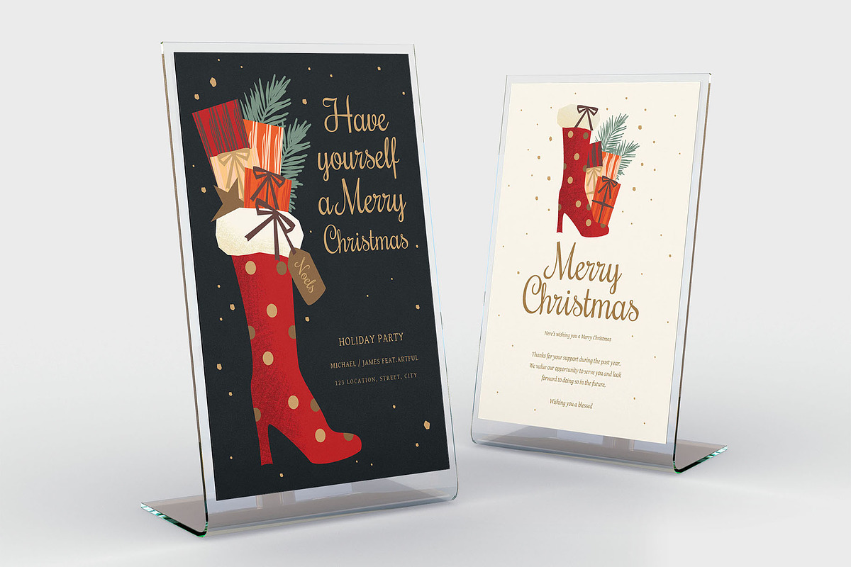 Christmas Card with Festive Stocking, a Flyer Template by BrandPacks (Photo 5 of 5)