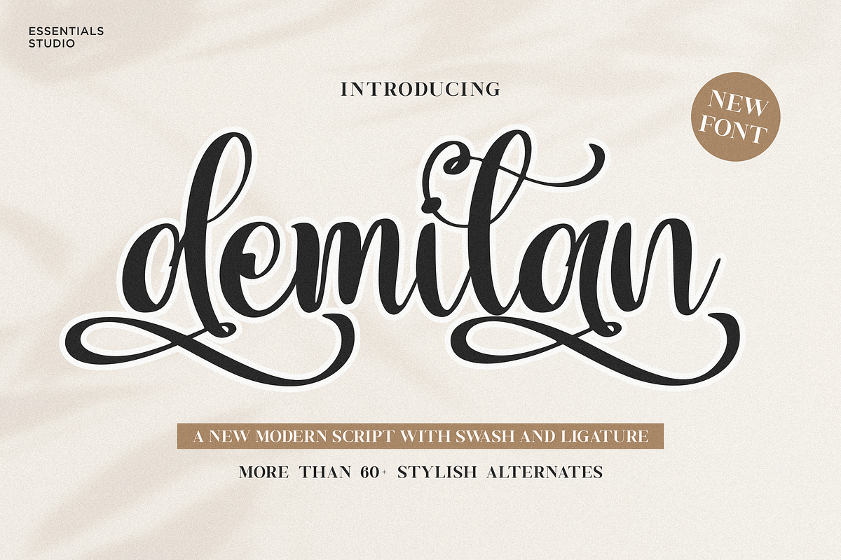 demilan, a Script Font by Essentials Studio (Photo 1 of 10)