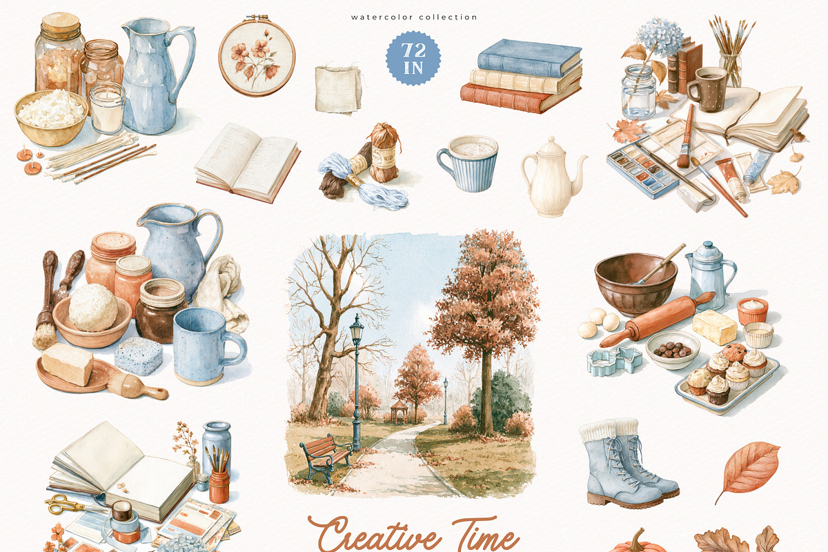 Creative Time Collection, a Seasonal Illustration by PeDe Designs (Photo 5 of 17)