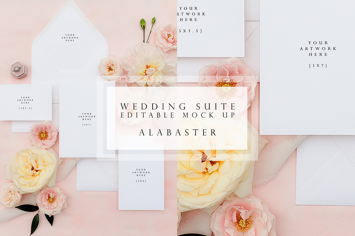 A7 wedding invitation suite mock up, a Product Mockup by The Amore Vault (Photo 1 of 2)