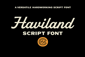 Haviland Script, a Script Font by Hustle Supply Co.