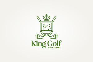 sport golf club badge icon logo, a Branding & Logo Template by Blazybone