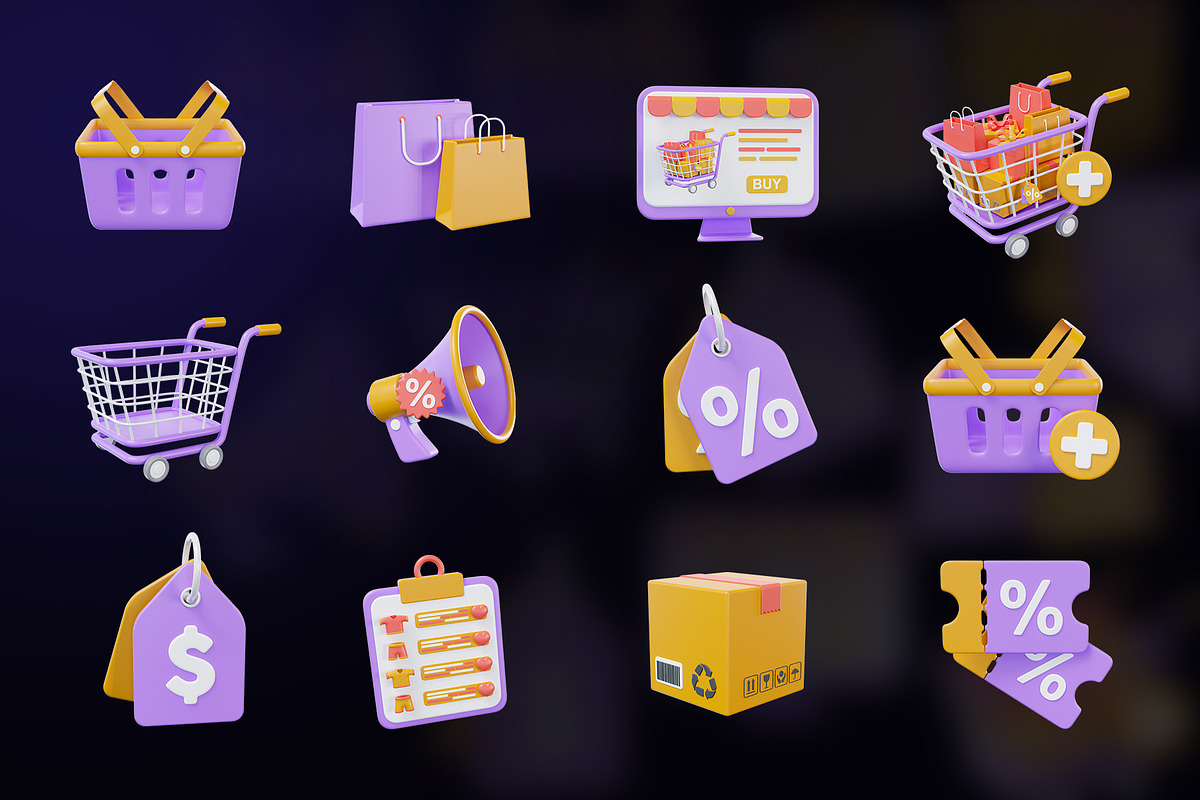 E-Commerce 3D Icon Pack, an Object Graphic by Artnivora.Std (Photo 3 of 4)