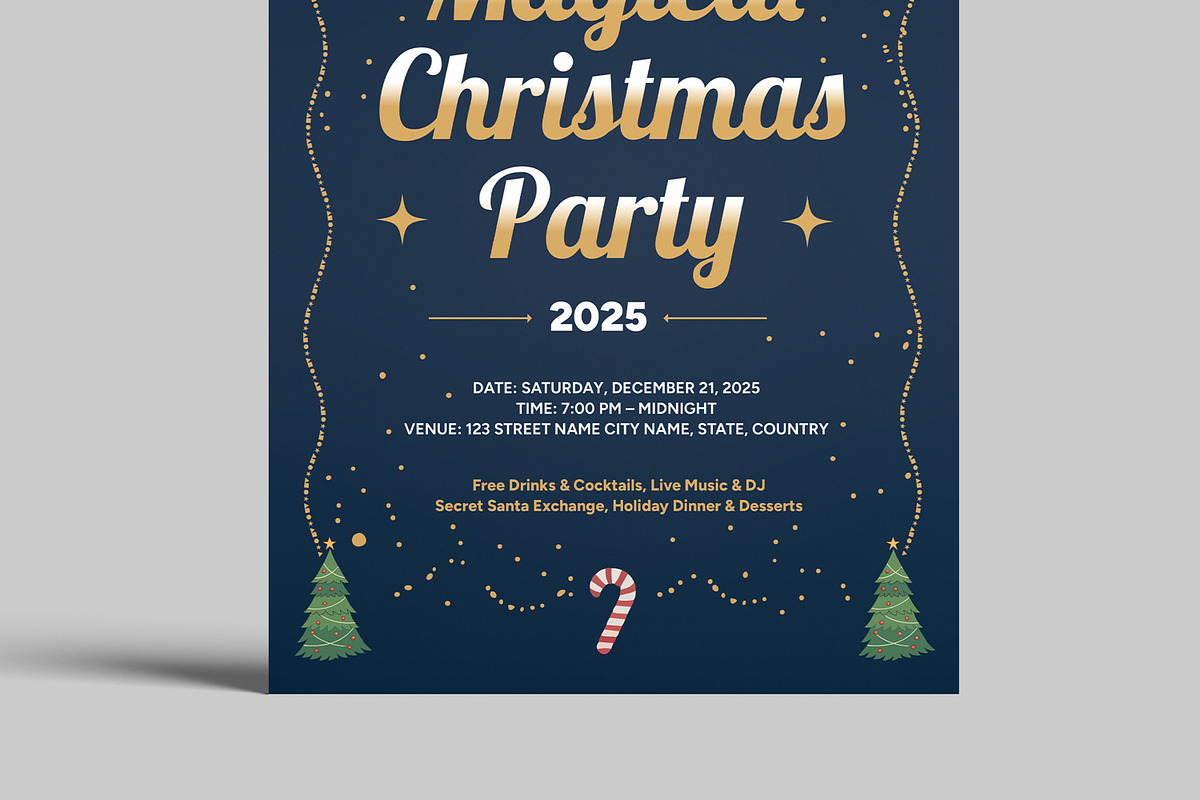 Christmas Party Invitation Flyer, a Flyer Template by MightyDesign (Photo 4 of 8)