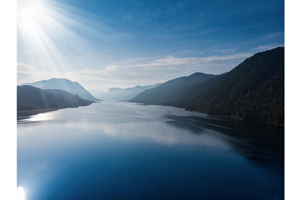 Lake Teletskoye in Altai Mountains