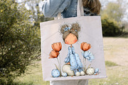 Whimsical Easter Girl Clipart Bundle, an Illustration by Canvas Craft (Thumbnail 4 of 7)