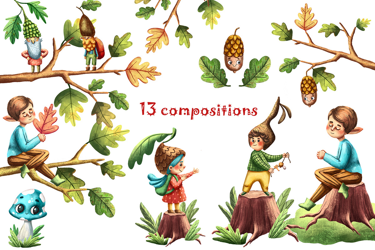 Forest Fairy Tale - Clip Art Set, an Animal Illustration by Mashamashastu (Photo 8 of 12)