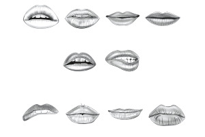 Lips Mouths Portrait Builder Set 3