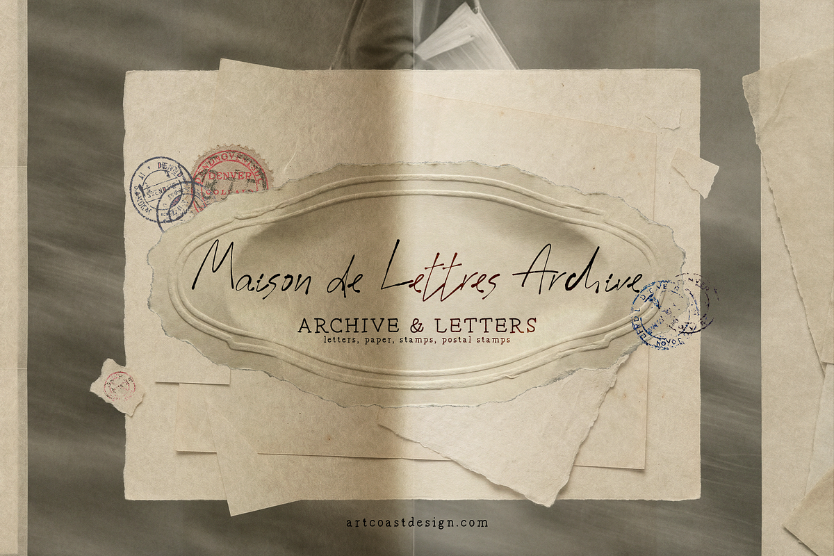 Maison-de-Lettres || Vintage Paper, a Texture Graphic by nadispasibenko (Photo 1 of 14)