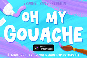 Procreate Brush pack | Gouache brush