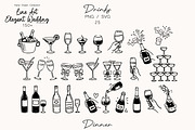 Hand Drawn Elegant Wedding 150+ SVG, an Object Illustration by DreamoraArt (Thumbnail 8 of 12)