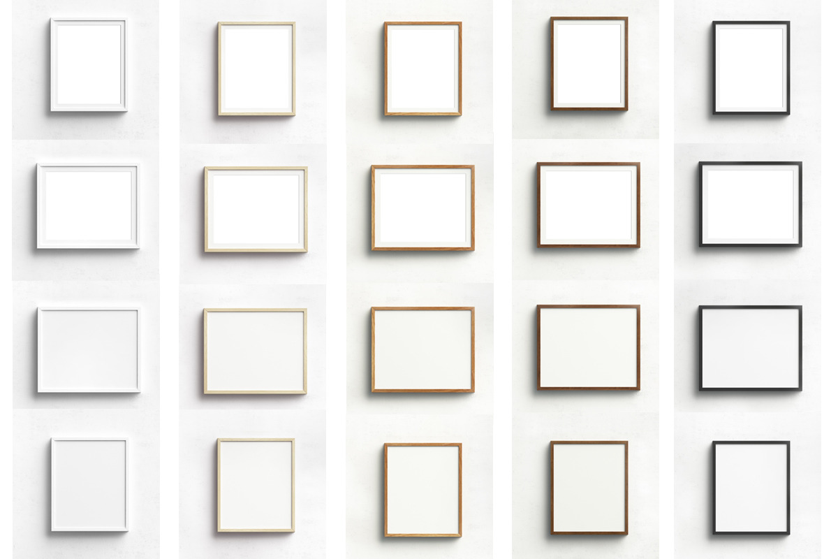Frame mockups bundle 4;5 ratio V&H, a Print Template by HisariDS Mockup Design (Photo 2 of 6)