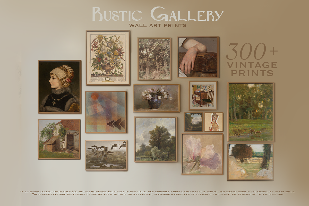 300+ Rustic Gallery Wall Art Prints, a Seasonal Illustration by Digital Museum (Photo 1 of 9)