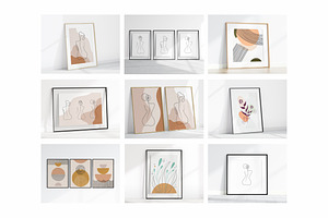 Minimalist Frame Mockup Bundle Set