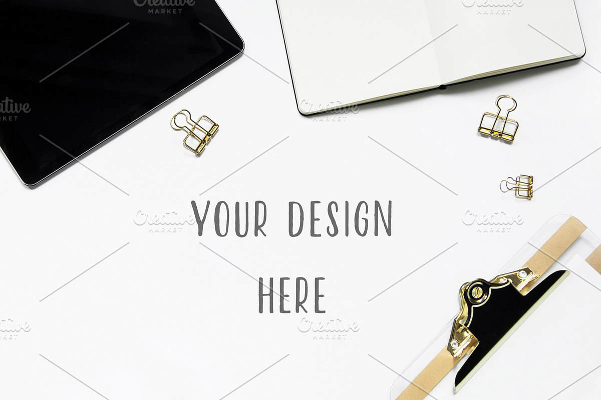 Clipboard and Glitter mockups, a Product Mockup by Ale Estrada (Photo 2 of 6)