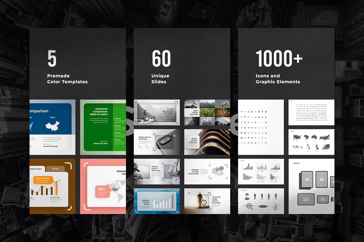 Square PowerPoint Template, a Presentation Template by Creathrive Design (Photo 2 of 8)