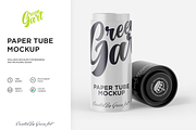 Opened Matte Paper Tube Mockup, a Packaging Mockup by Green Art (Thumbnail 1 of 6)
