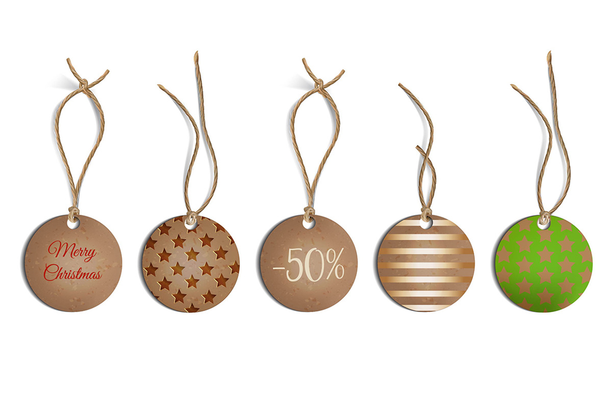 Set of Realistic Christmas Labels, an Object Graphic by El-Studio