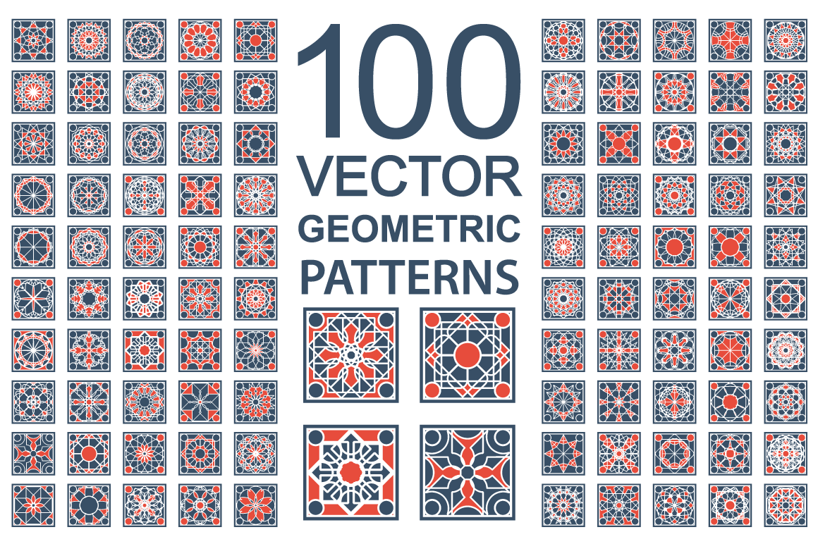100 Vector Ornamental Patterns, a Pattern Graphic by dacascas