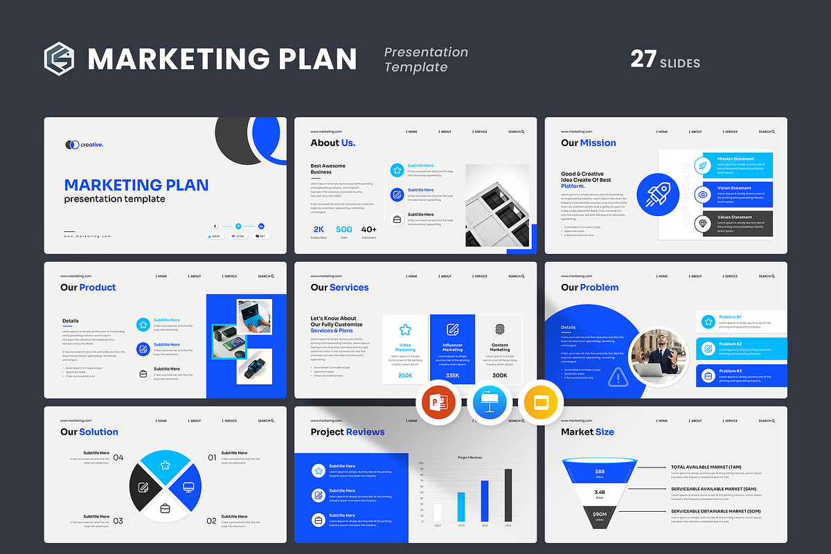 Marketing Plan PowerPoint Template preview 5
