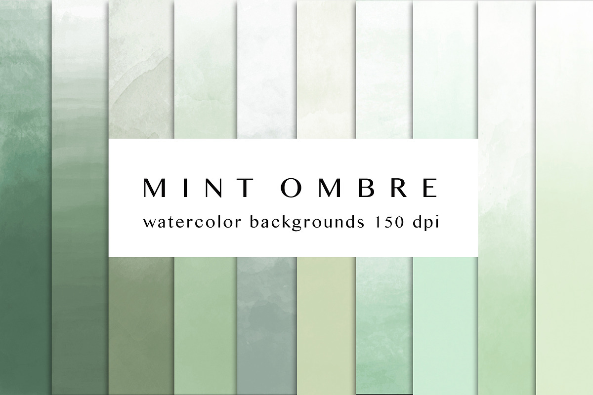 Mint ombre backgrounds, a Texture Graphic by GraphicRain (Photo 1 of 4)