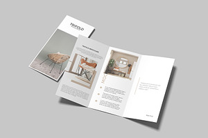 A4 Trifold Brochure Mockup