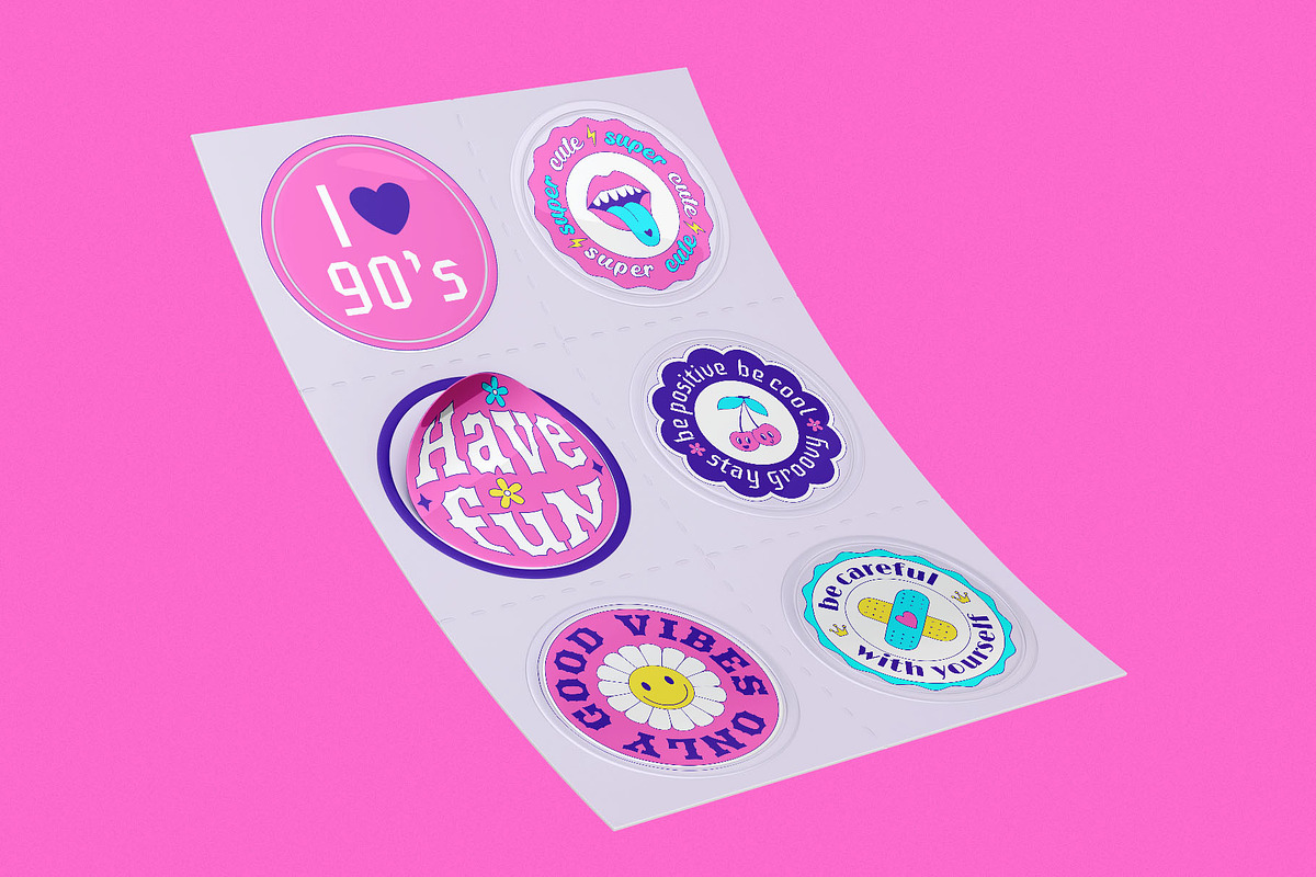 98 Acid y2k elements & stickers, an Illustration by Valeria Soloveva (Photo 8 of 8)