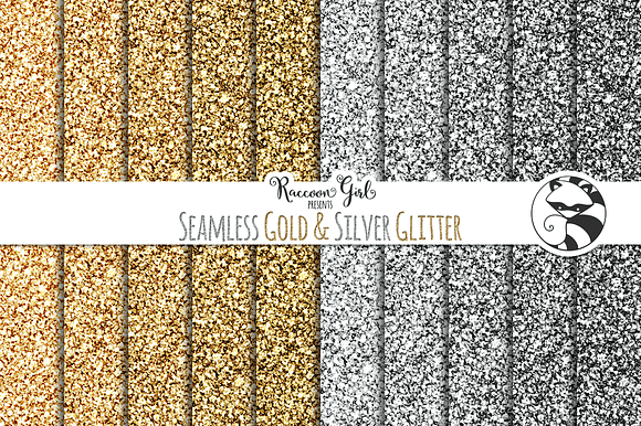Seamless Gold & Silver Glitter preview 2