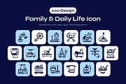 200 Family and Daily Life Icon Set, a Solid Icon by Vectors Market (Thumbnail 1 of 8)